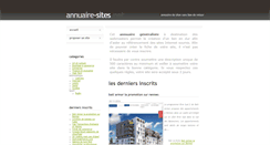 Desktop Screenshot of annuaire-sites.net